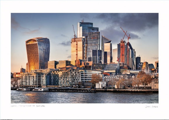 City of London from the South Bank poster