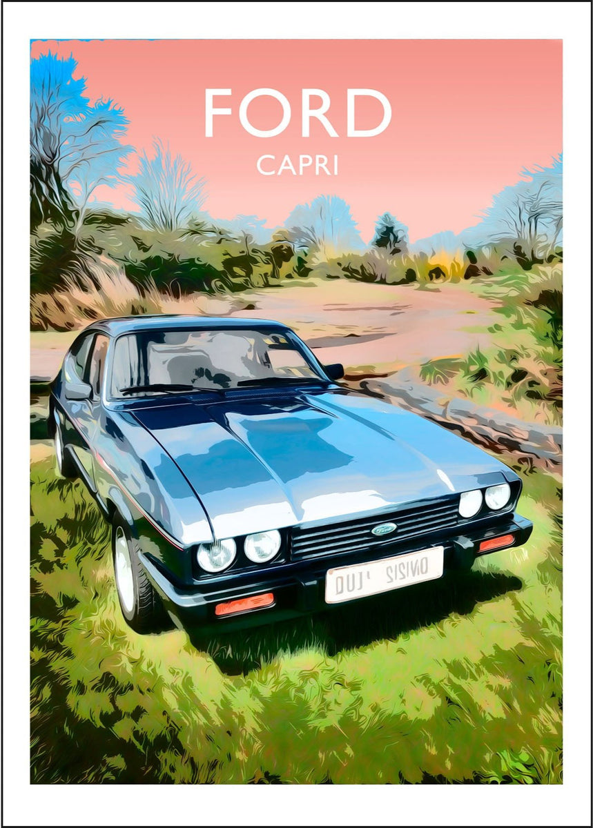 Ford Capri graphic poster by David Purdie – purdie gallery