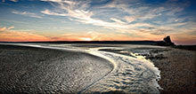 low tide sunset at rye harbour