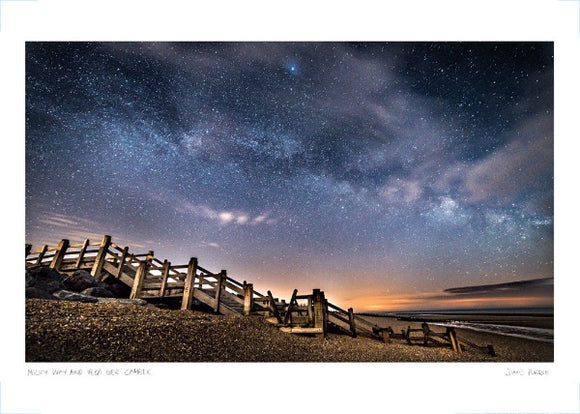 milky way over camber poster