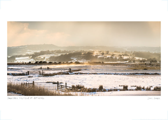 snow over the fields at pett level