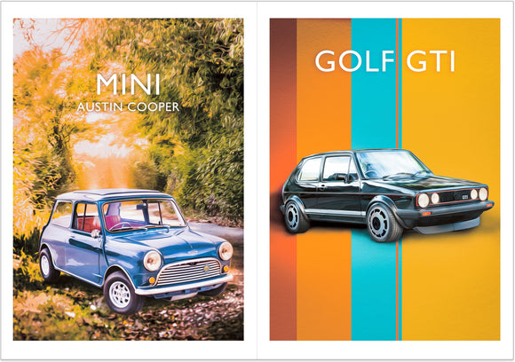 Classic Car graphic posters FREE SHIPPING