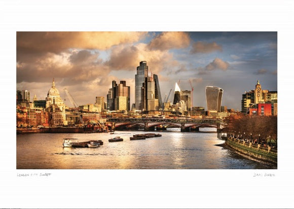 City of London Sunset poster