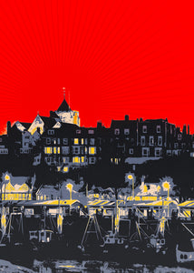 rye skyline graphic art print