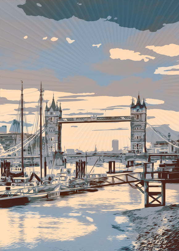 tower bridge london graphic art print