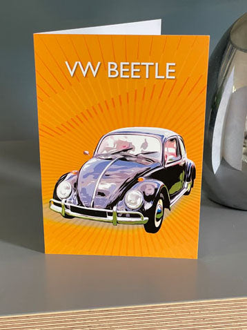 VW Beetle greeting card