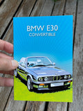 BMW E3 convertible greeting card