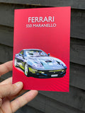 Ferrari 550 Maranello greeting card