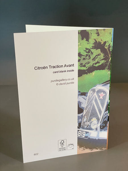 Citroen Traction Avant greeting card – purdie gallery