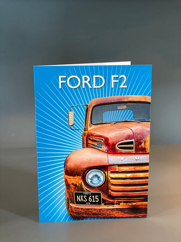 Ford F2 truck greeting card