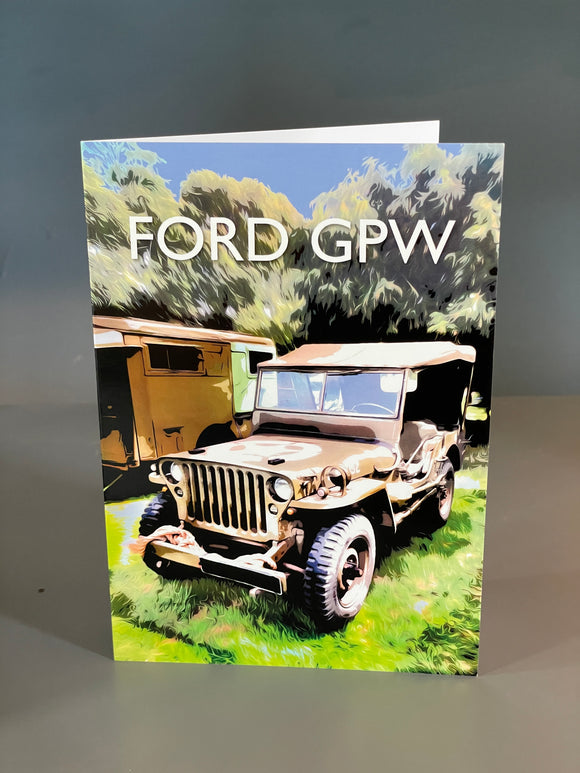 Ford GPW jeep greeting card