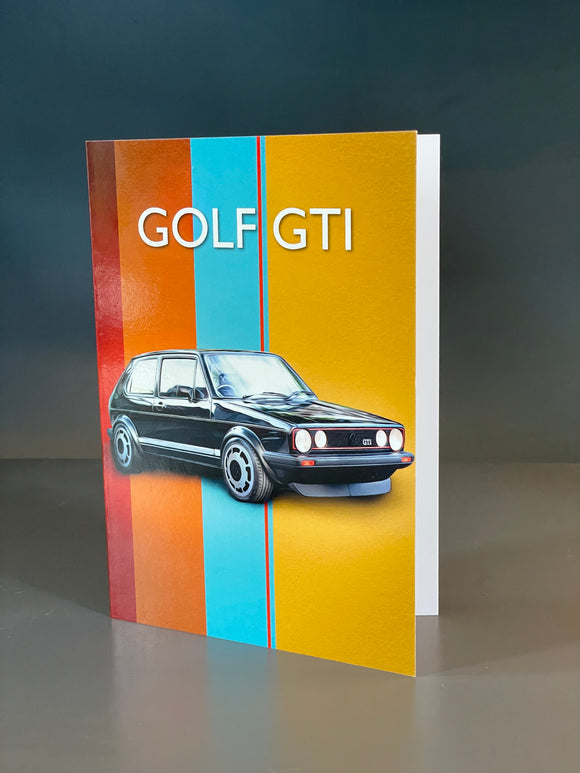 VW golf greeting card