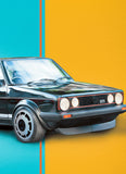 VW Golf GTI graphic poster by David Purdie