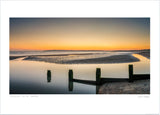 refleted sunset sky at camber
