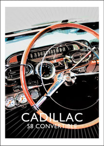 Cadillac Interior graphic poster by David Purdie