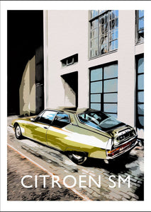 Citroen SM graphic poster by David Purdie