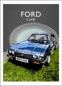 Ford Capri Two graphic poster by David Purdie