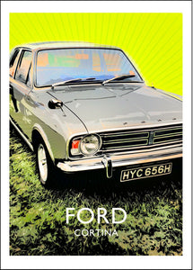 Ford Cortina graphic poster by David Purdie