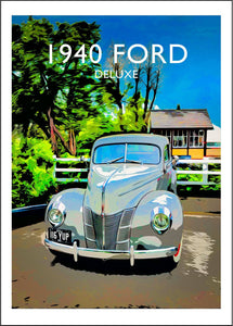 Ford Deluxe graphic poster by David Purdie