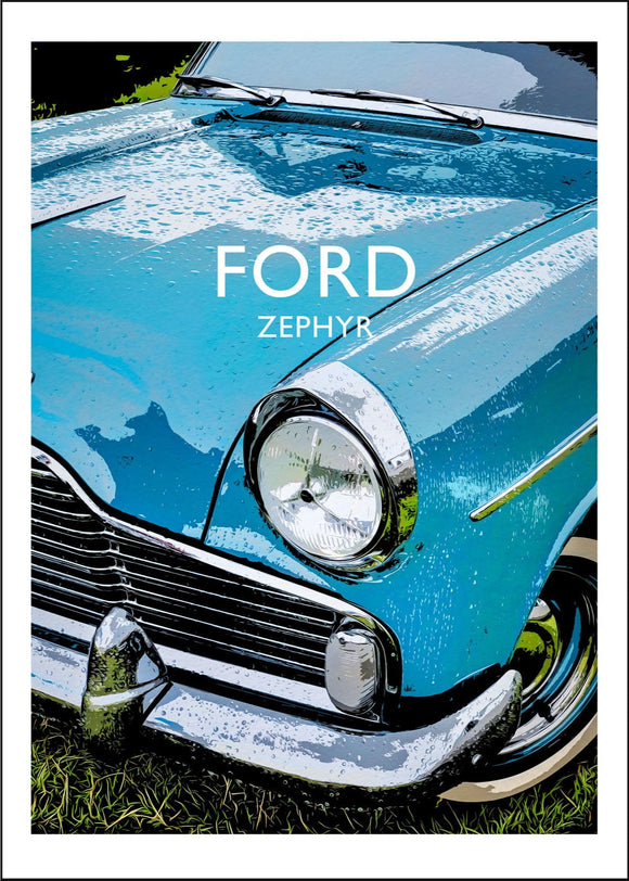 Ford Zephyr graphic poster by David Purdie