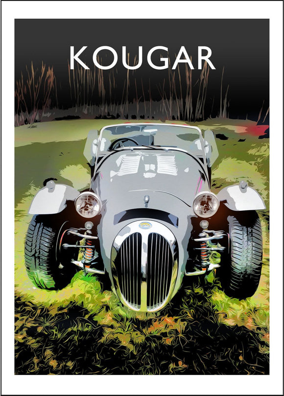 Kougar graphic poster by David Purdie