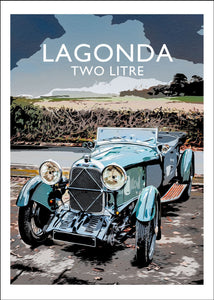 Lagonda graphic poster by David Purdie