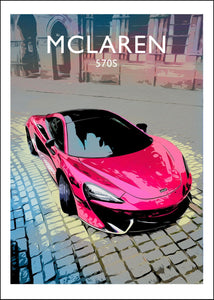 McLaren graphic poster by David Purdie