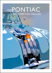 Pontiac Chieftan graphic poster by David Purdie