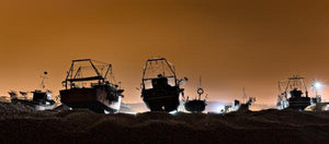 hastings trawlers at night