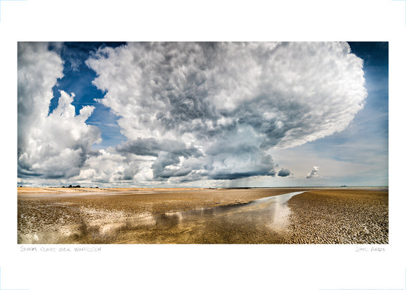 storm clouds over winchelsea beach poster