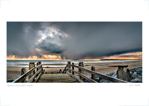 dramatic sky over camber poster