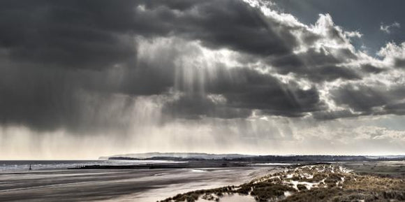 sun and rain from the dunes at camber