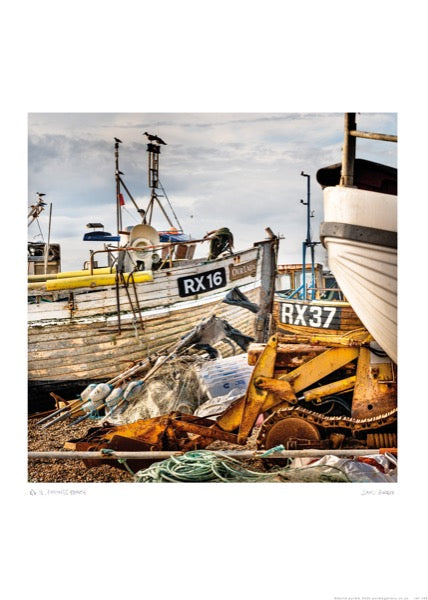 RX16 Hastings Fishing boat poster