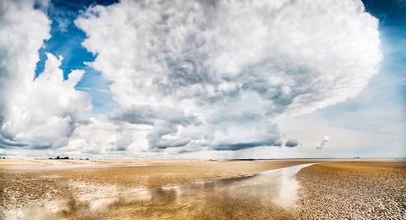 storm clouds over winchelsea beach canvas