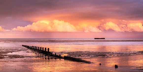Littlestone and Mulberry Harbour at Sunset