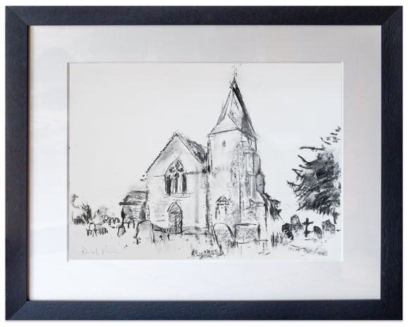 signed print of St Clement, Old Romney
