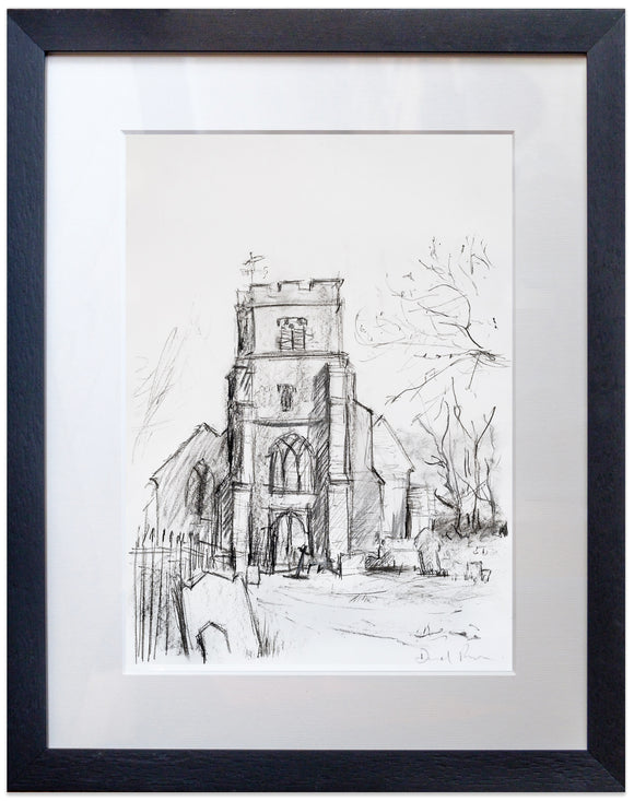 signed print of St Peter and St Paul, Newchurch